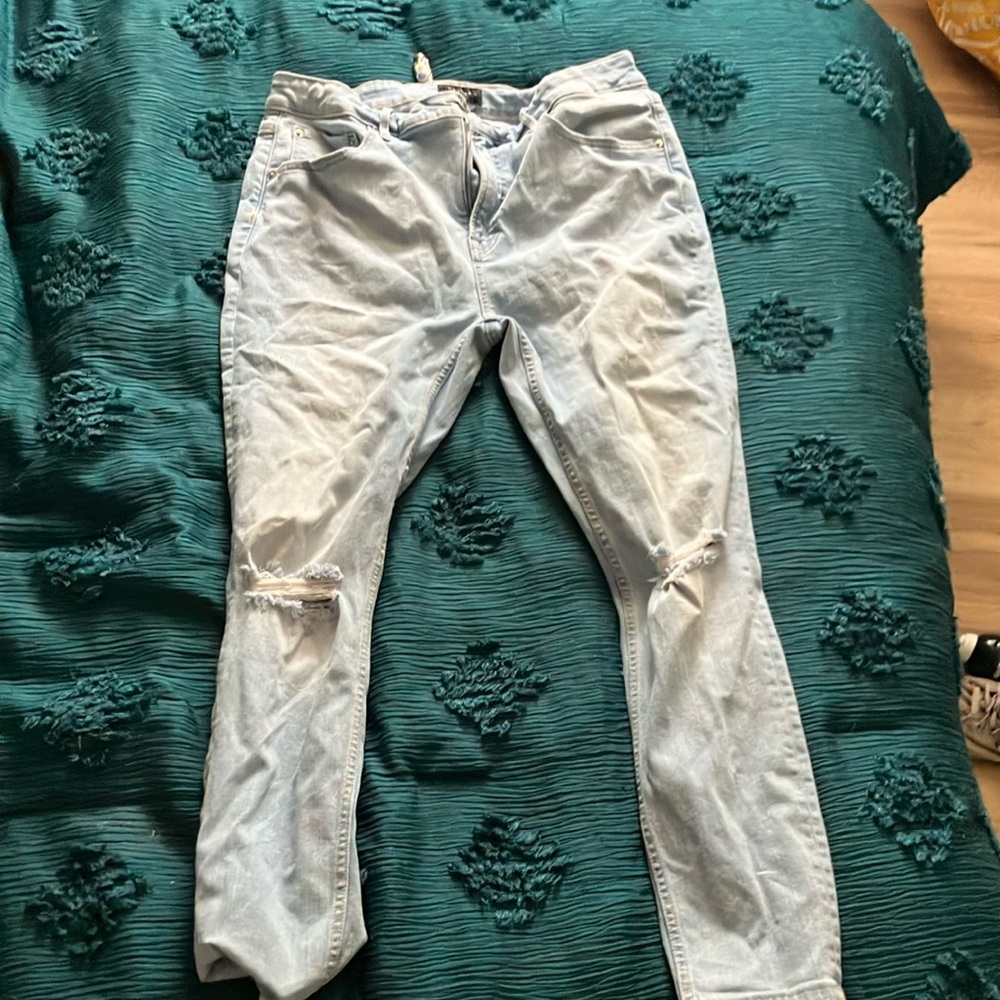 Light Blue Distressed Jeans